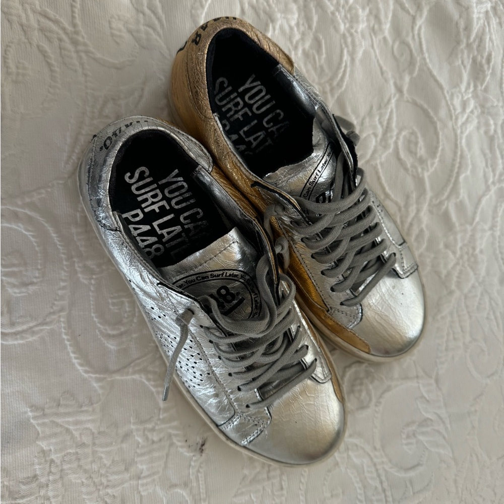 P448 metallic sneakers